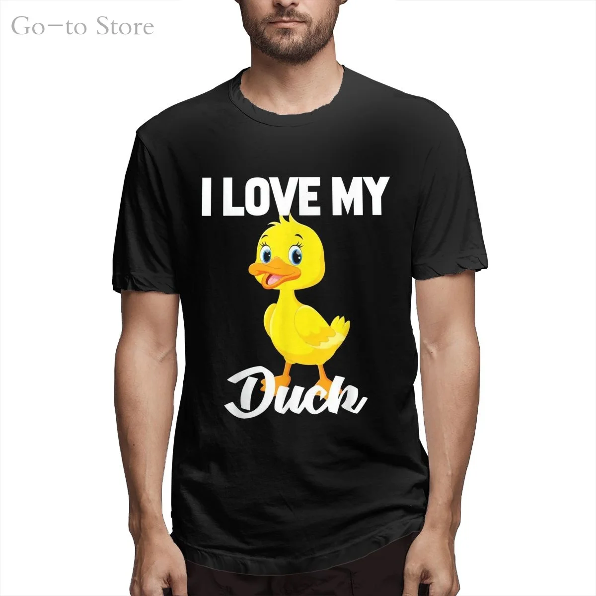 

I Love My Duck Lovely Duck Black T-Shirt Sportswear Tee Shirt