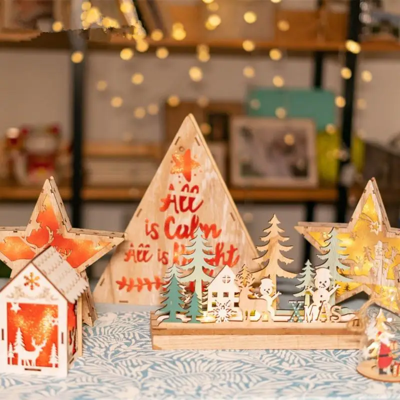 GloryStar Рождественский светодиодный светильник дерево раковина звезды