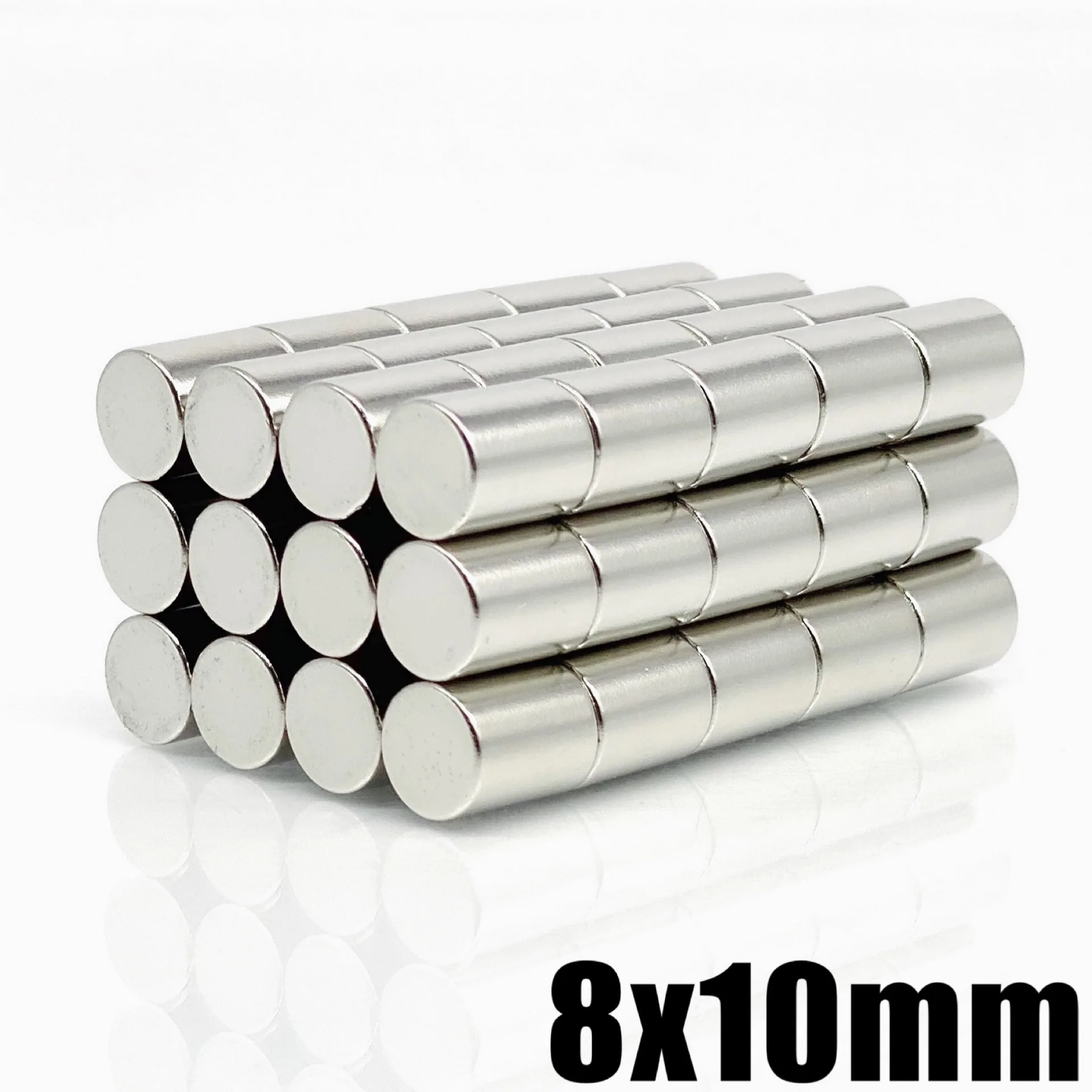 

2/5/10/20/50/100/200/500Pcs 8x10 Super Powerful Strong Bulk Round NdFeB Neodymium Disc Magnets Dia N35 Rare Earth Magnet 8*10