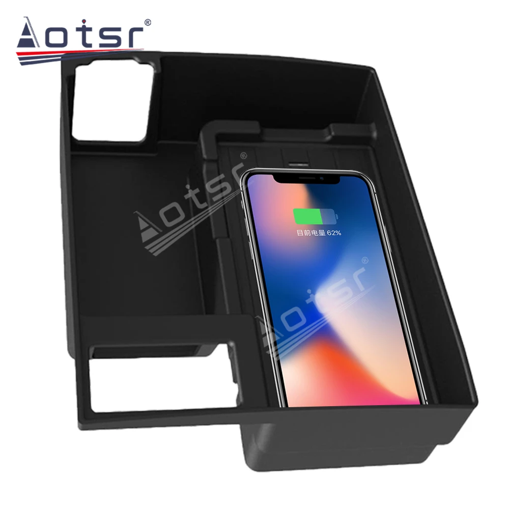 

Автомобильное беспроводное зарядное устройство QI для Audi A6L/A7 2016-2018, интеллектуальный инфракрасный держатель для телефона с быстрой зарядкой для iPhone, Samsung, Huawei