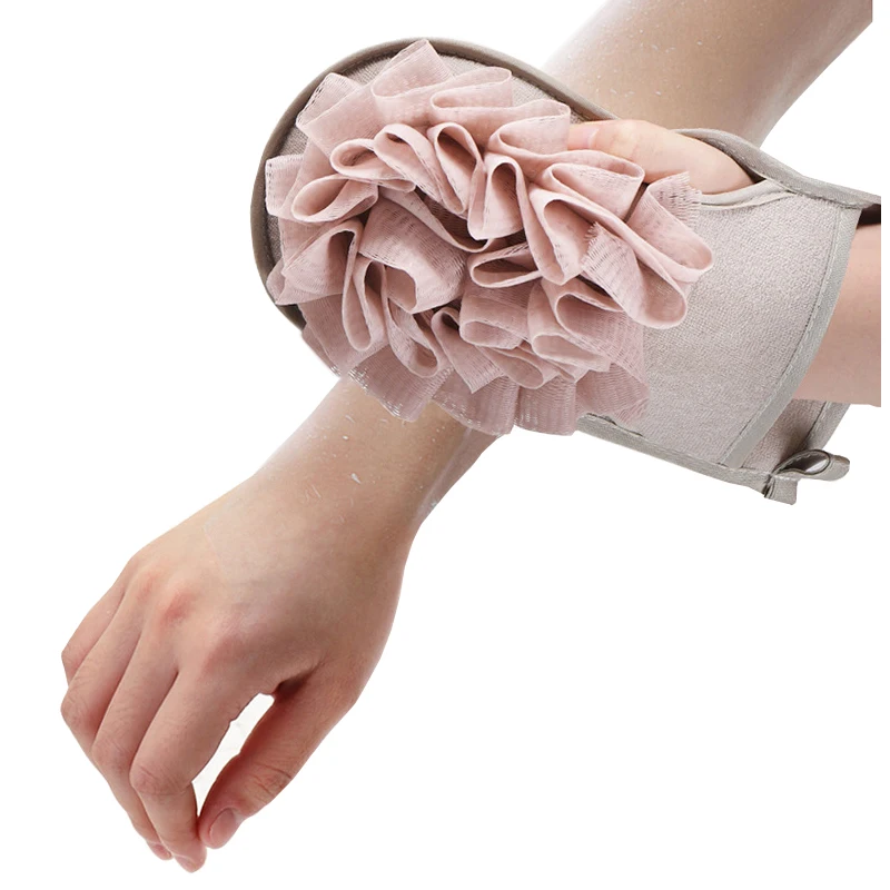 

1Pcs Fingerless bathing gloves Portable Bathroom Tub Tools Bath Sponge For Wisp Scrub Cleaning Equipment Luffa Sponge