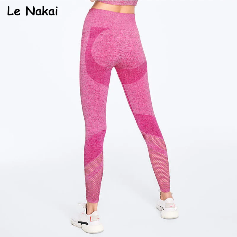 Бесшовные женские леггинсы с эффектом пуш ап штаны для фитнеса йоги высокой