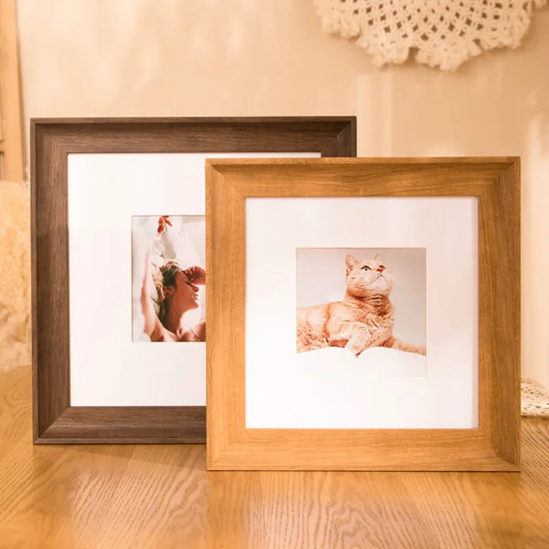 

Creative Photo Frame Wall Artresin Nordic Simple Design Picture Frame Wood Display Marcos Fotos Pared Home Decoration DI50XK