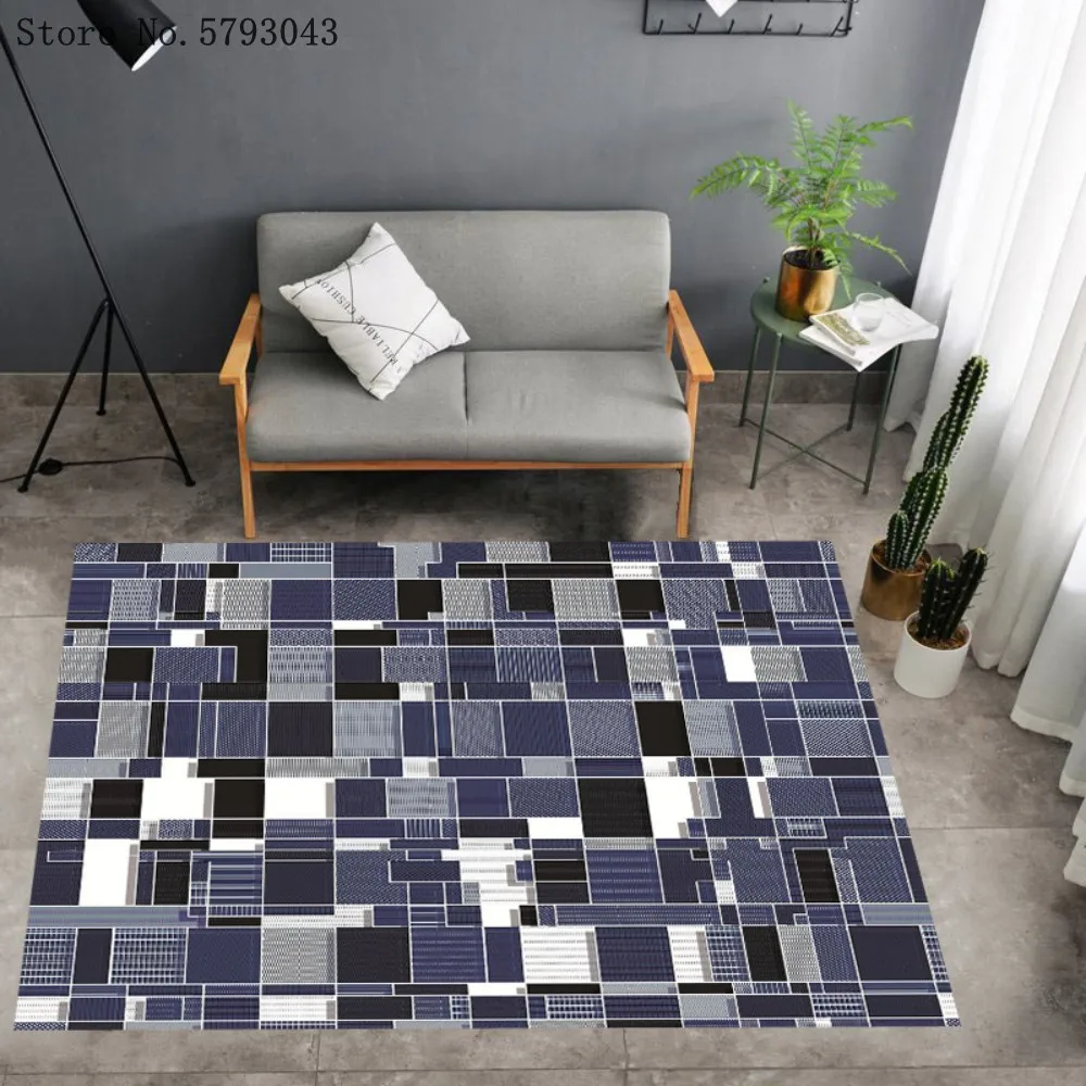 

Leaves Flower Chain Area Carpet Colorful Stripe Large Carpet For Living Room Non-Slip Floor Carpet Home Custom Floor Rug Decor