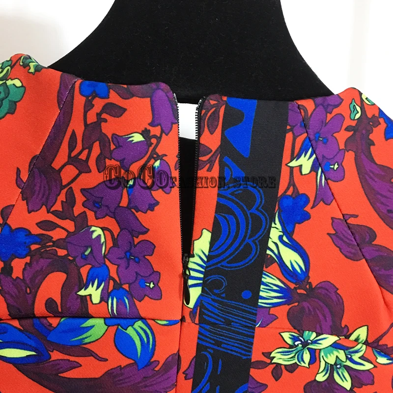 

luxury designer 2021 new spring summer branded vintage style floral print cut out design sexy dress for women mini party dresses
