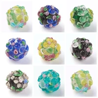 10pcs 1315mm handmade petals flower lampwork glass beads trendy loose bead for bracelet necklace diy craft jewelry making