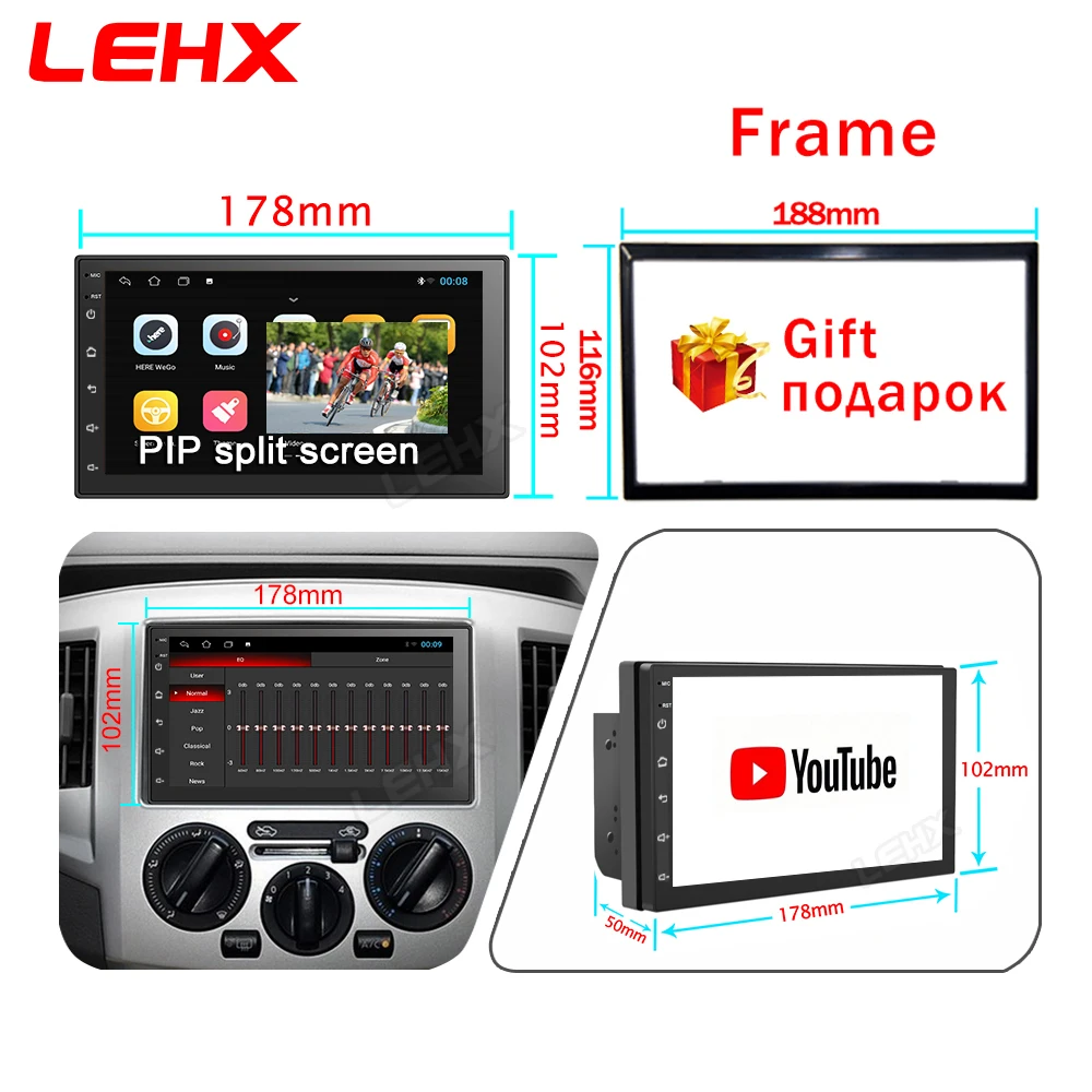 Автомагнитола LEHX 2 Din Android 9 0 Гб ОЗУ мультимедийный плеер с GPS для Volkswagen Nissan Hyundai Kia