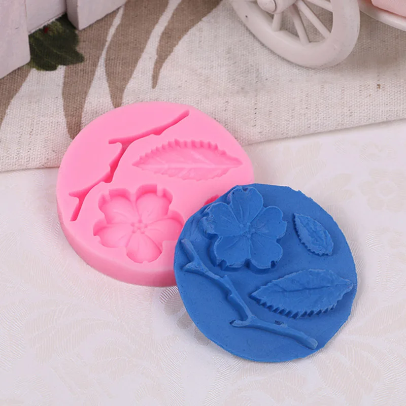 

Good Sale Silicone Fondant Mold Peach Blossom Pastry Mould Chocolate Candy Cake Decorating Baking Kitchen Tool Random Color