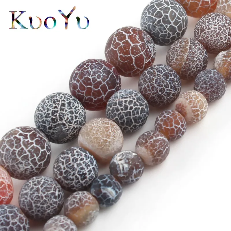 Натуральный камень коричневого цвета мороз трещины во сне Агаты вены дракона