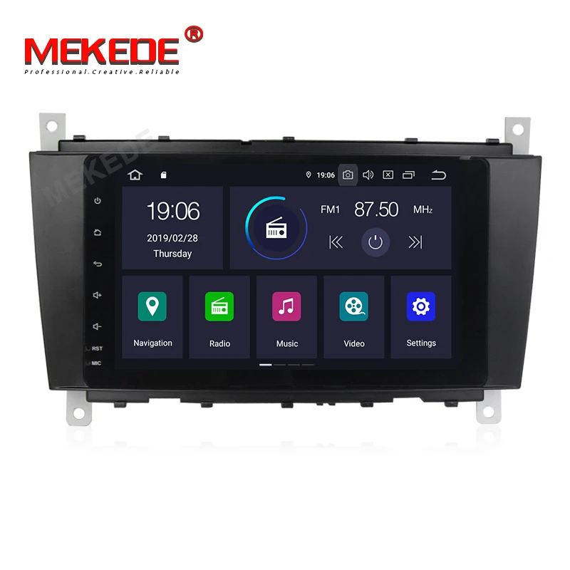 PX5 Android 9,0 автомобильный DVD для Mercedes/Benz C Class W203 2004-2007 c200 C230 C240 C320 C350 CLK W209 Восьмиядерный 4G ram 32G rom
