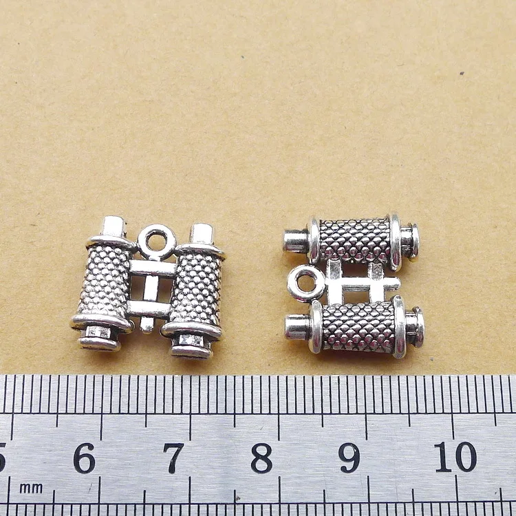 

Supplies For Jewelry Making 4pcs 17x18mm Antique Silver Color Telescope Charms