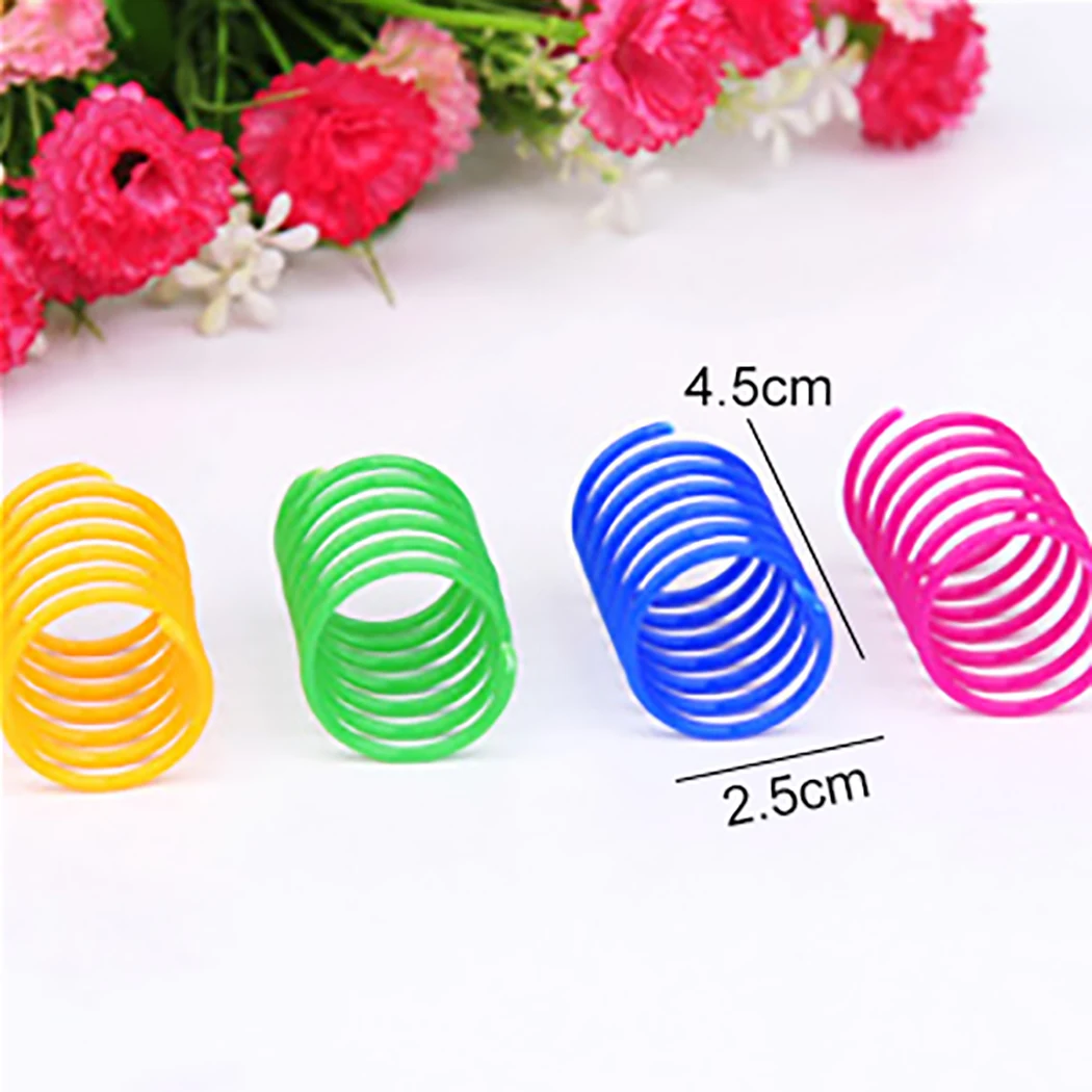 

20PCS Cat Colorful Spring Toy Creative Plastic Flexible Cat Coil Toy Cat Interactive Toy Cat Funny Toy Pet Favor Toy Pet Product
