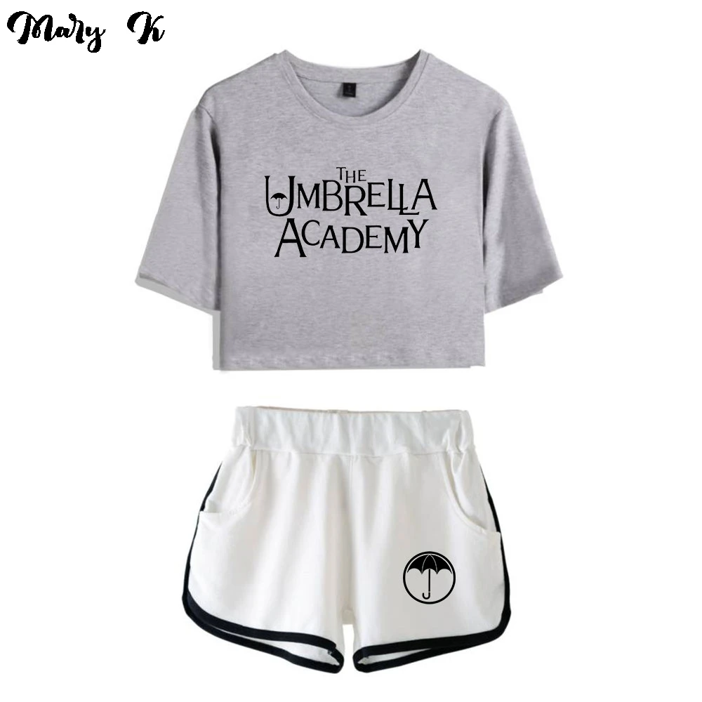 

The Umbrella Academy Women Two Piece Set Shorts+lovely T-shirt Harajuku Streetwear Hot Girl Sets womens tracksuit set cute tops
