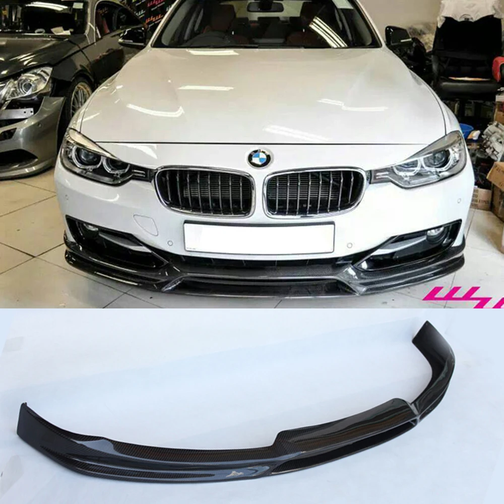 F30 328i 3D стиль углеродное волокно Корпус комплект передний бампер губа ДЛЯ BMW 2011