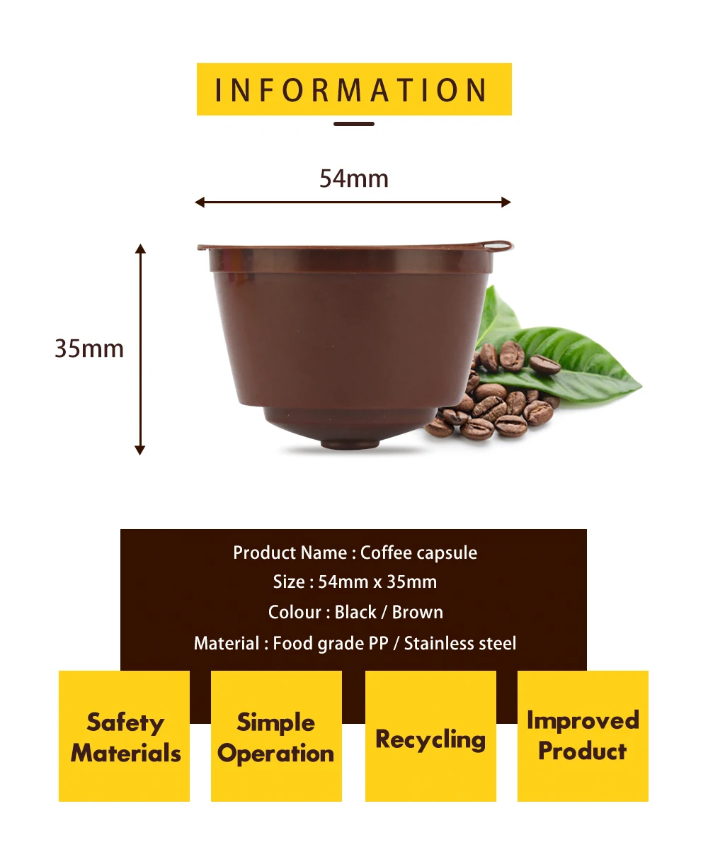 3-я многоразовая капсула для кофе Dolce Gusto DolceGusto Nescafe многоразовый фильтр Dulce |