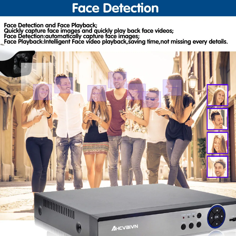 AHCVBIVN H.265 8CH 5 м сетевой видеорегистратор POE NVR система безопасности H.265 IP камера видеонаблюдения P2P 5MP HDMI VGA
