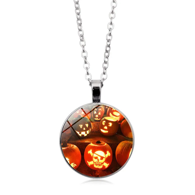 Классическое ожерелье с подвеской в виде гримаса кошки летучей мыши черепа тыквы