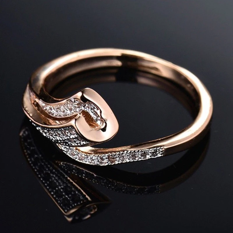 

BIJOX STORY Fashion 925 Sterling Silver Rings with AAA Zircon Gemstones Jewelry Luxury Gold Color Ring for Female Wedding Party