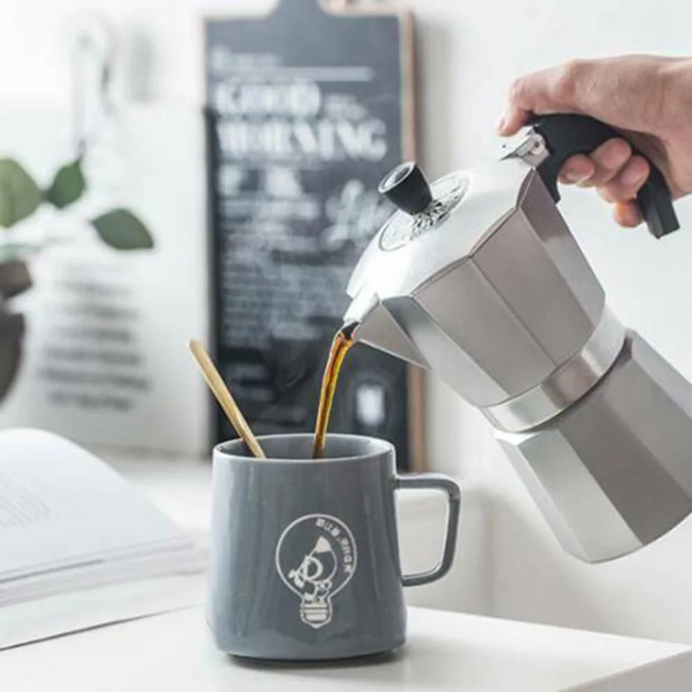 Итальянский Эспрессо чайник кофейник Плита Топ восьмиугольный алюминиевый