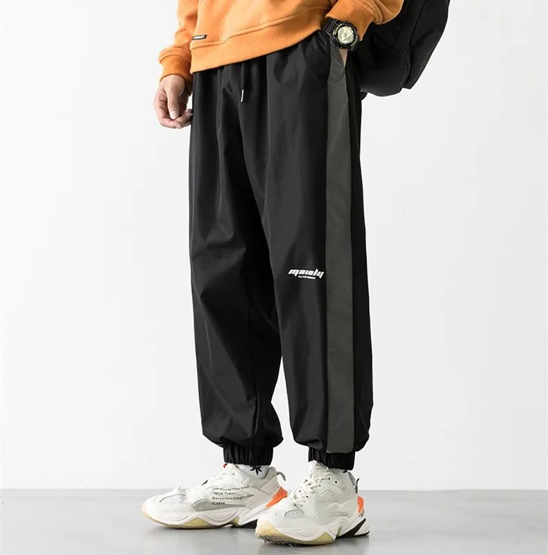 

Streetwear Hip hop Joggers Pants Men Loose Harem Pants Ankle Length Trousers Sport Casual Sweatpants Black Techwear