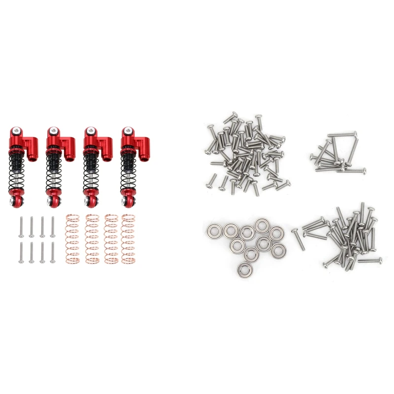 

1 комплект для осевого SCX24 90081 1/24 регулируемые амортизаторы Φ и 96 шт. M1.4 винт и подшипник (6x3x мм) набор