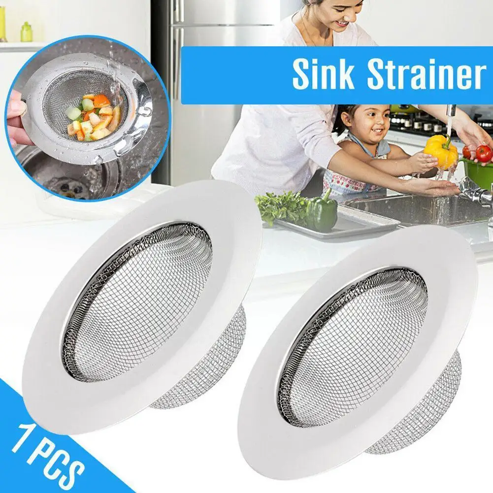 

Kitchen Water Sink Filter Sink Mesh Strainer Kitchen Bathroom Floor Drain Shower Steel Hair Catcher Stopper Tool Cover P0I5
