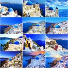 Алмазная живопись AZQSD, городская мозаика, картина Стразы, алмазная вышивка, распродажа, пейзаж, полноразмерная вышивка