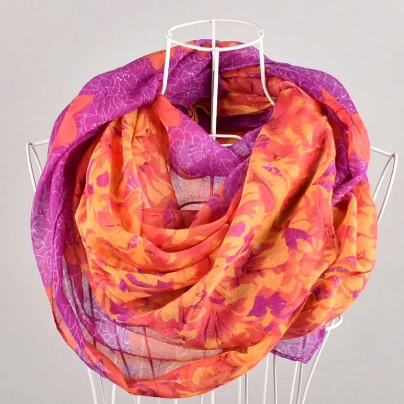 Весенняя двухцветная шелковая сатиновая квадратная лента для волос хиджаб