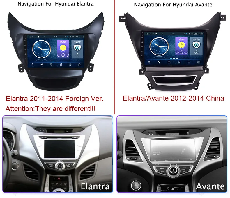 9 дюймов 2G + 32G Автомобильный dvd плеер Android автомобиль gps навигация для Hyundai Elantra 2011