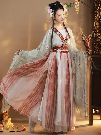 2021 hanfu Женская Повседневная китайская юбка с поясом ханьфу китайские костюмы в