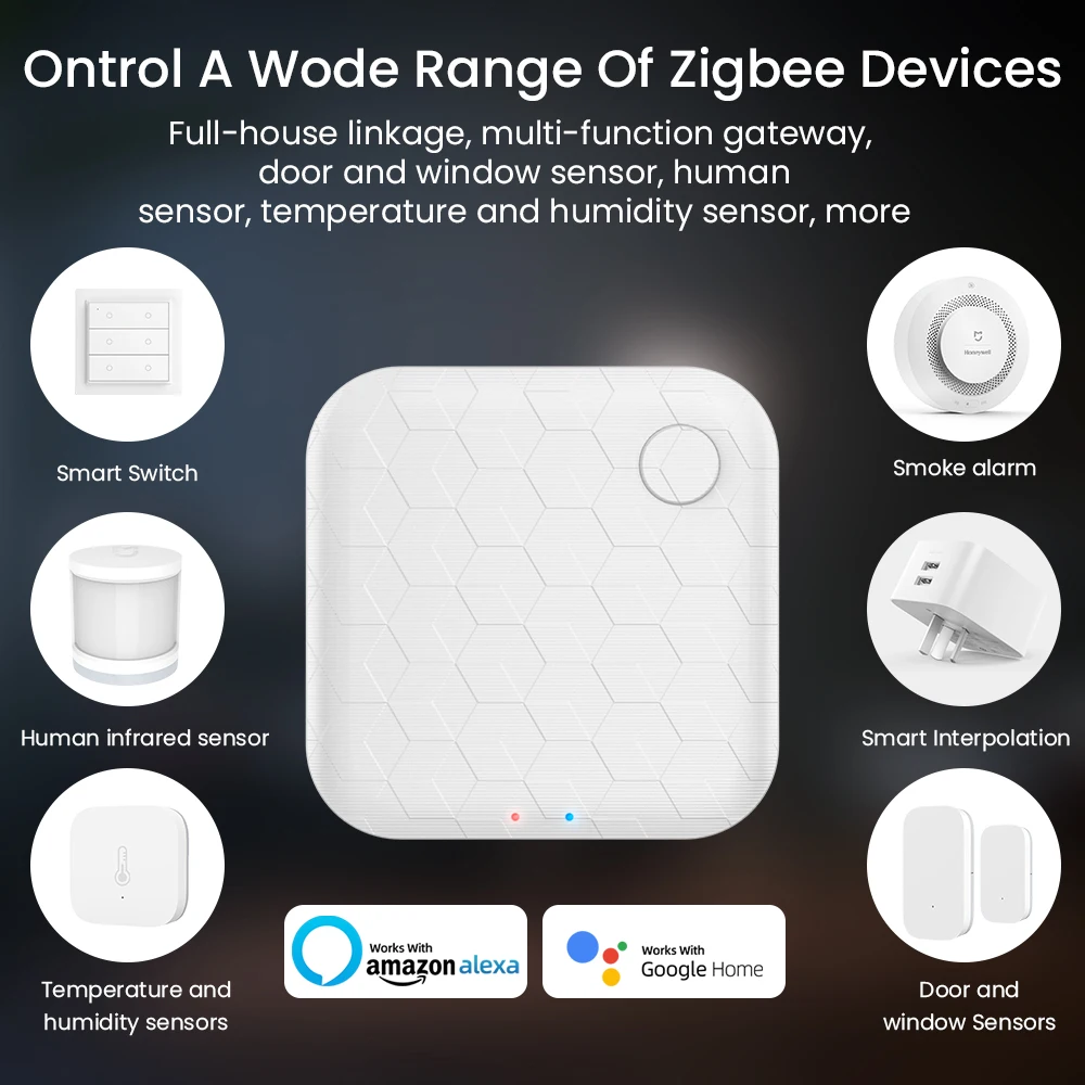 Хаб для умного дома Tuya ZigBee беспроводной хаб с дистанционным управлением через