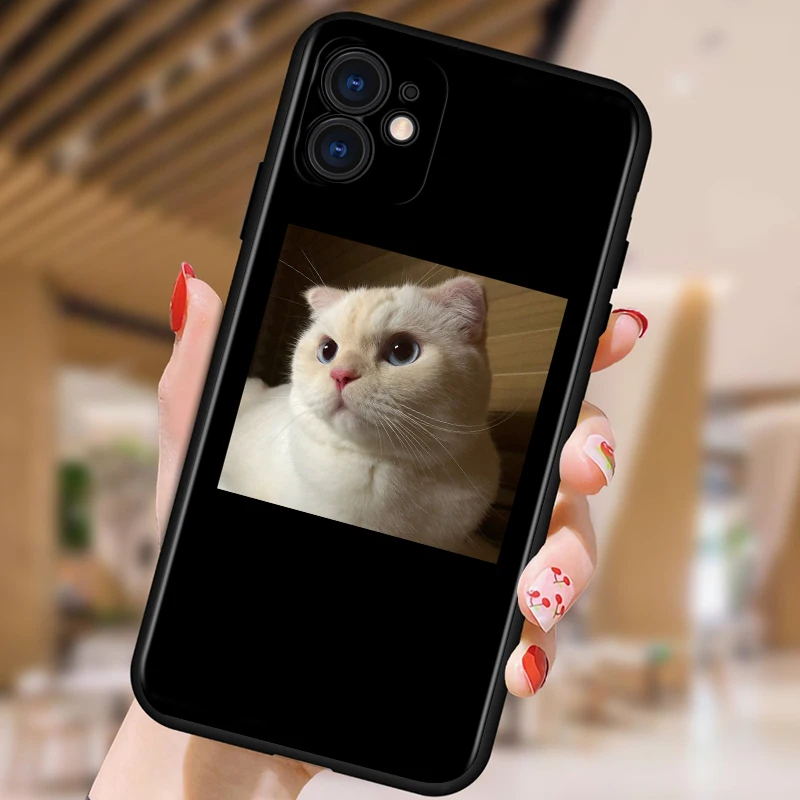 

Cute Black Fashion Cat For Apple iPhone 12 11 XS Pro Max Mini XR X 8 7 6 6S Plus 5 SE Black Phone Case