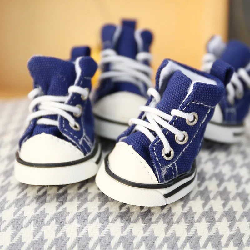 

4 шт./компл. Обувь для собак джинсовые спортивные Нескользящие кроссовки повседневная обувь для домашних животных для собак чихуахуа Йоркши...