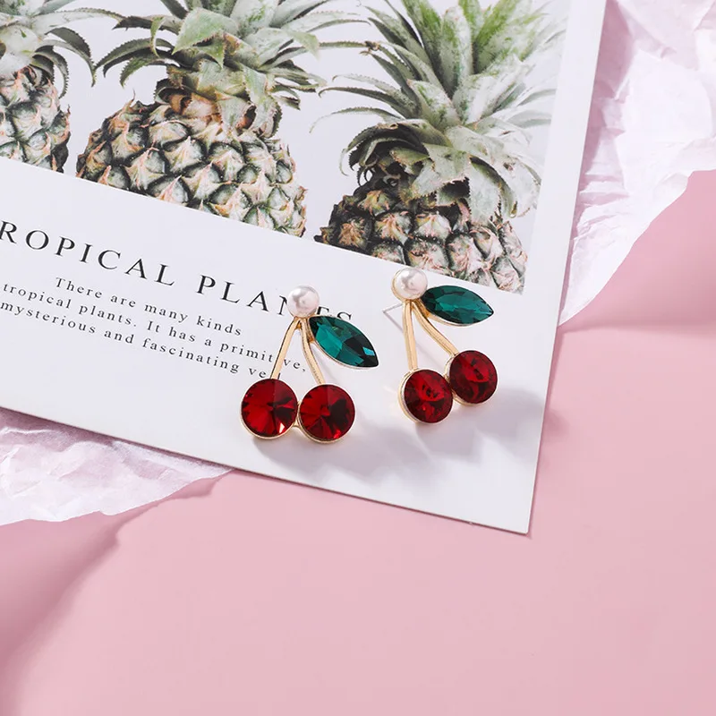 Новинка 2019 корейские серьги Имитация драгоценного камня ананас из кристаллов