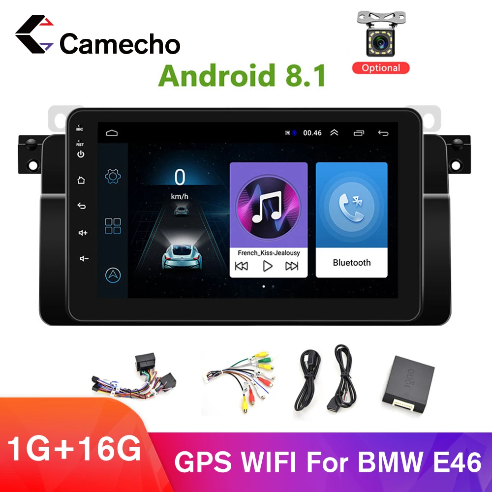 Camecho 2 din Автомобильный мультимедийный плеер Android 8 1 автомобильное радио дюймов DVD