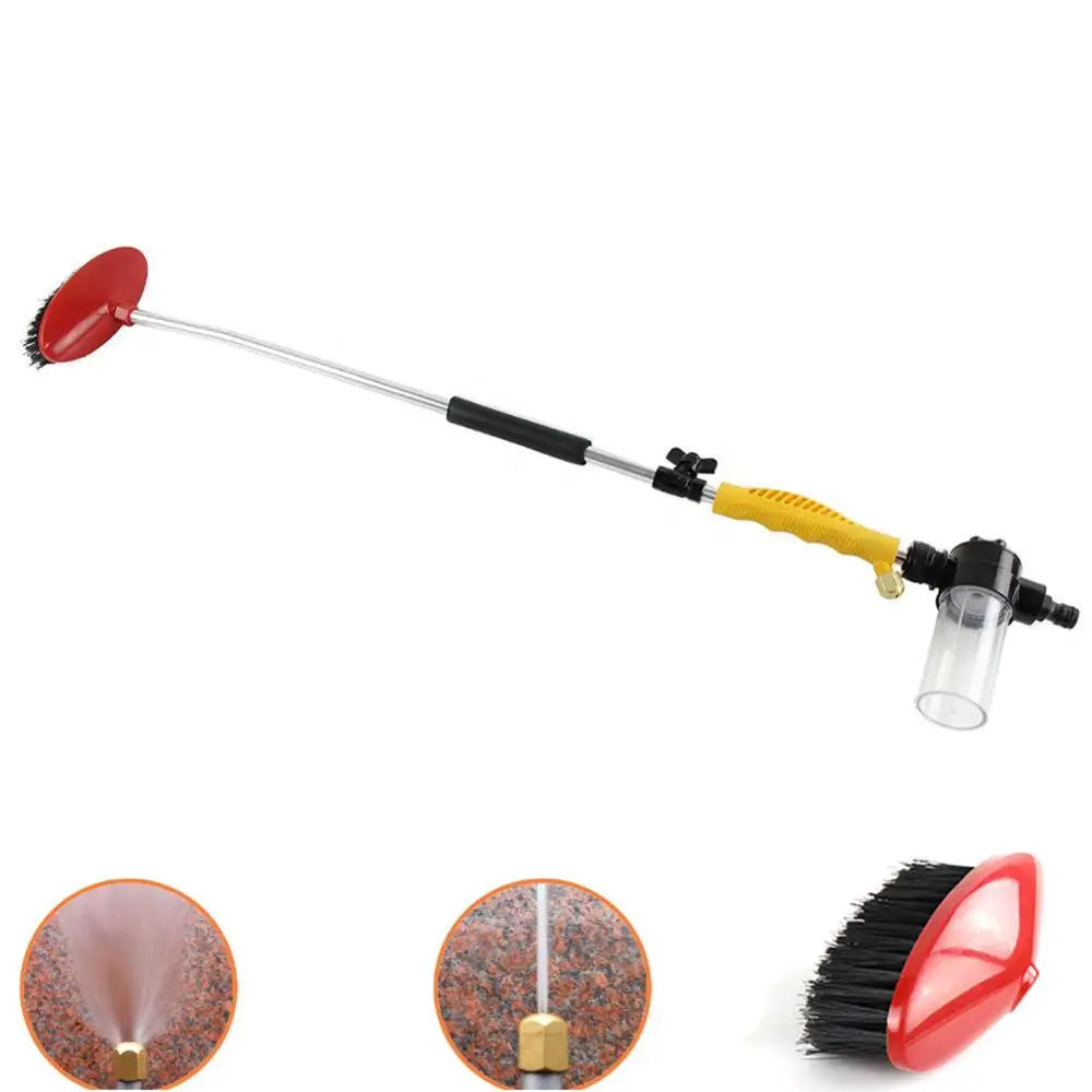 Бытовой съемный пенный горшок высокого давления с щеткой и длинным стержнем