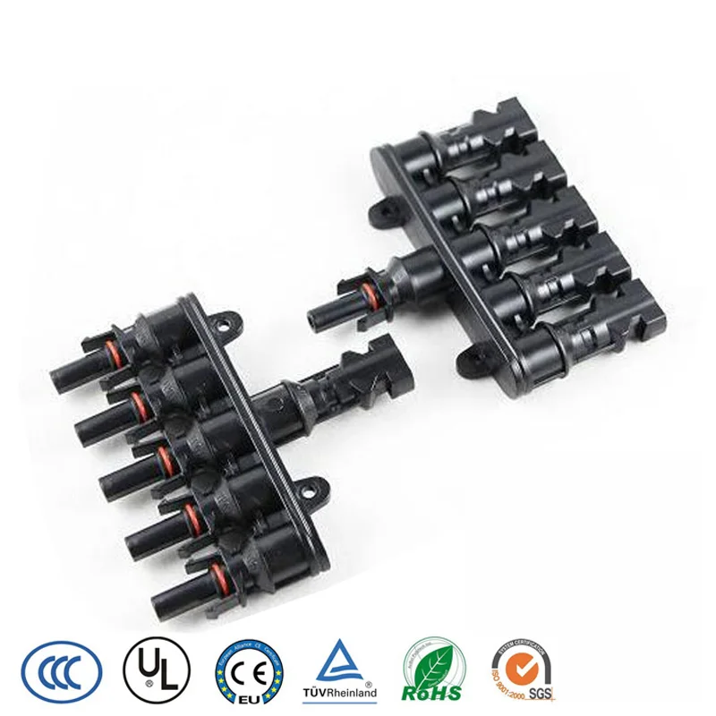 

Photovoltaic Connector Electrical Pv 20pair X Pv T Branch Parallel Connection 40a Solar Panel Cable Wire Connect One In Five Out