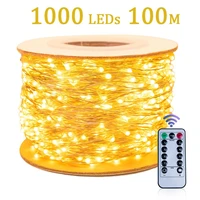 30m 50m 100m led fairy string lamp copper wire street garland lights decoration for christmas tree house roof new year 2022