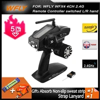 wfly wfx4 4ch 2 4g high speed surface radio 40 models led screen gun remote controller switched lr hand for rc car and boat