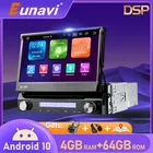 Автомагнитола Eunavi, Android 9,0, мультимедийный видеоплеер 1 Din, автомобильный DVD, аудио, стерео, 7-дюймовый экран, 4 Гб + 64 ГБ, Wi-Fi, USB, GPS-навигация
