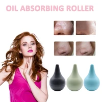 4 colors volcanic stone facial t zone cute design travel women makeup tool natural matte portable face roller oil absorbing ball