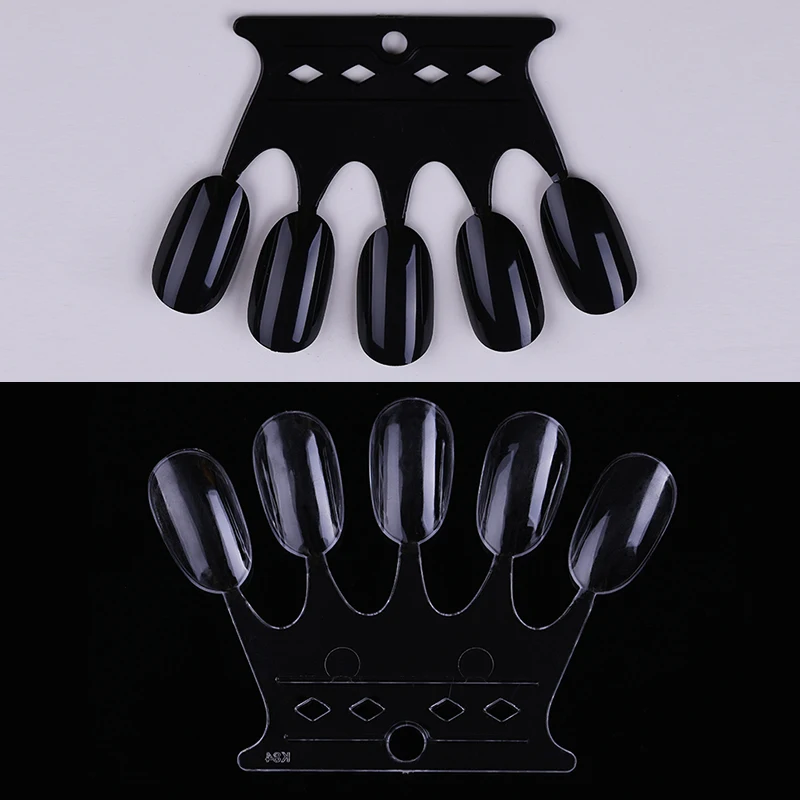 10 шт Поддельные кончики для нейл-арта круглой формы цветные карточки практики