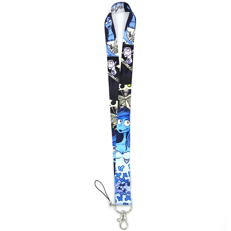 

Halloween Corpse Bride Neck Strap Lanyard for Keys Phone Rope Keycord USB ID Pass Card Name Badge Holder Keychain Webbing Ribbon