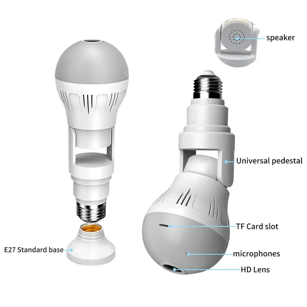 

Беспроводная панорамная IP-камера с углом обзора 1080 градусов, 360 P