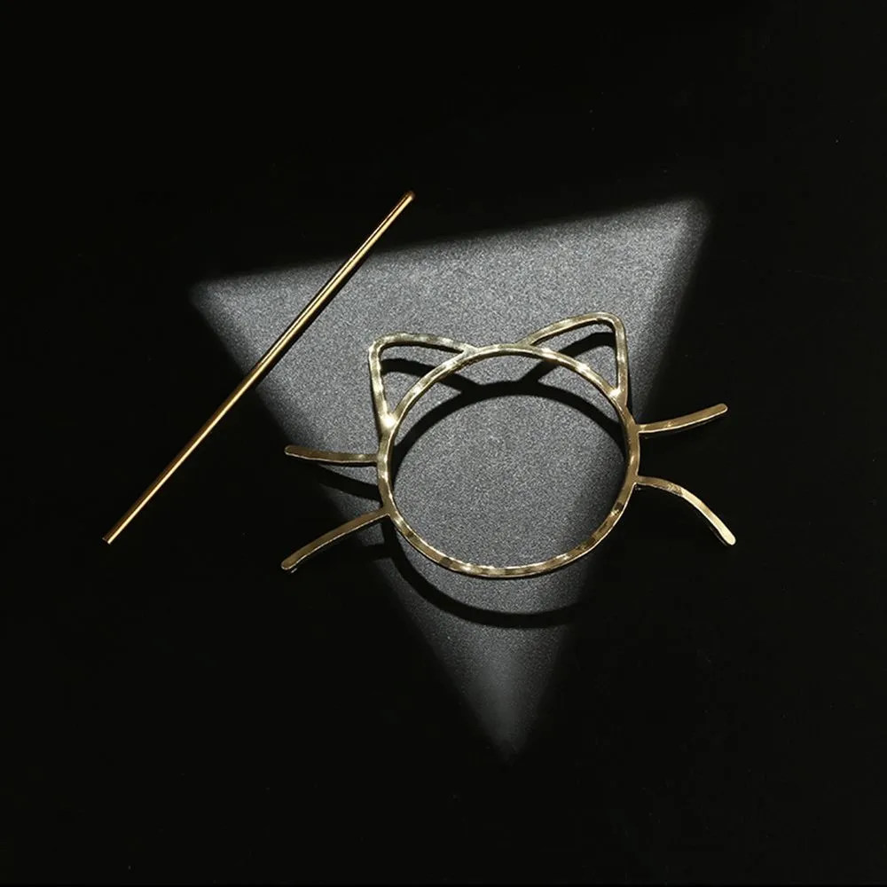 1 шт. Корейский геометрический Мяу кошка пирсинг заколка для волос милый