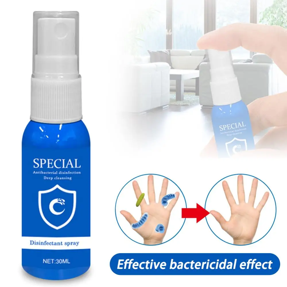 30 мл Антибактериальный дезинфицирующий спрей без алкоголя безопасный и