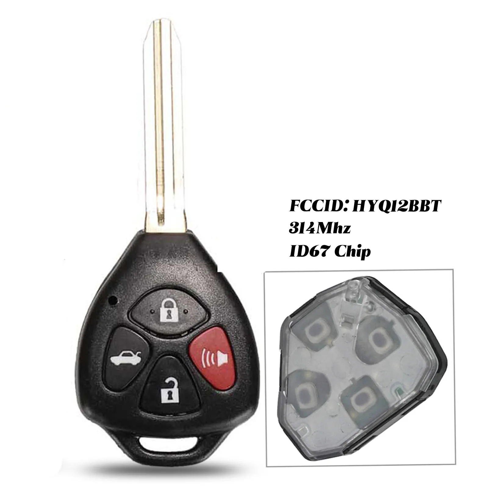 314 4 Гц кнопки Замена дистанционный ключ брелок от машины пульт передатчика