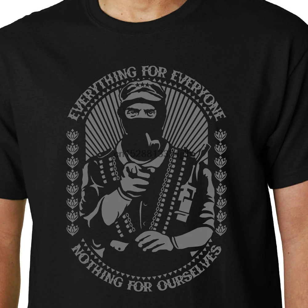 Футболка Zapatista все для каждого Цитата Маркос ZAPATA EZLN CHE GALEANO | Мужская одежда