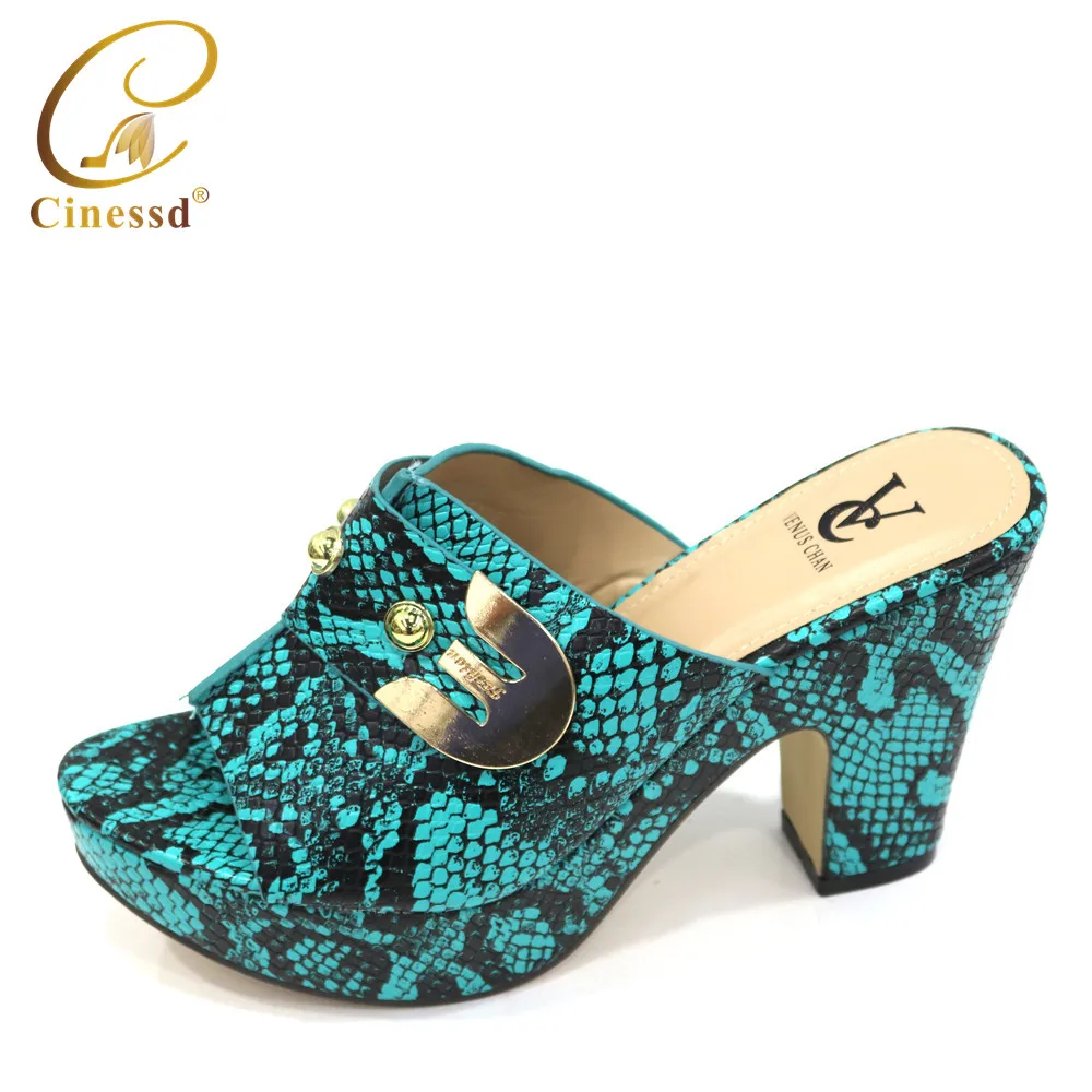 Новые модные женские туфли Весна лето синего цвета свадебные на высоком каблуке