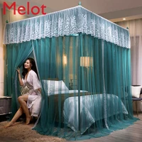 high end luxury mosquito net household three door thickened stand floor princess bed european court thickened and densely woven